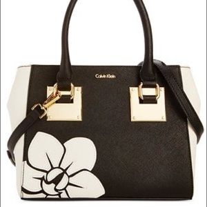 Calvin Klein small saffiano flower crossbody